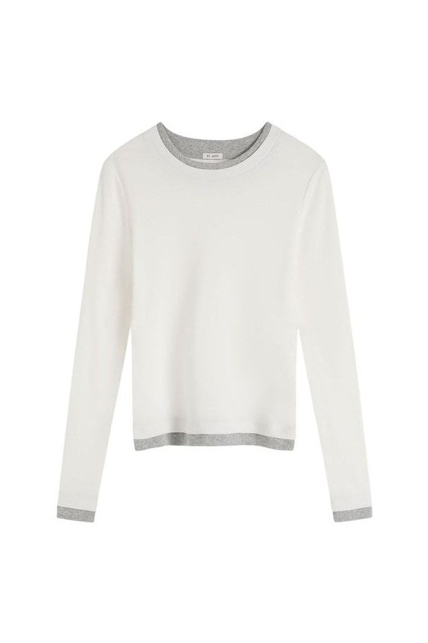 Organic Cotton Layered Long Sleeve Top — packshot