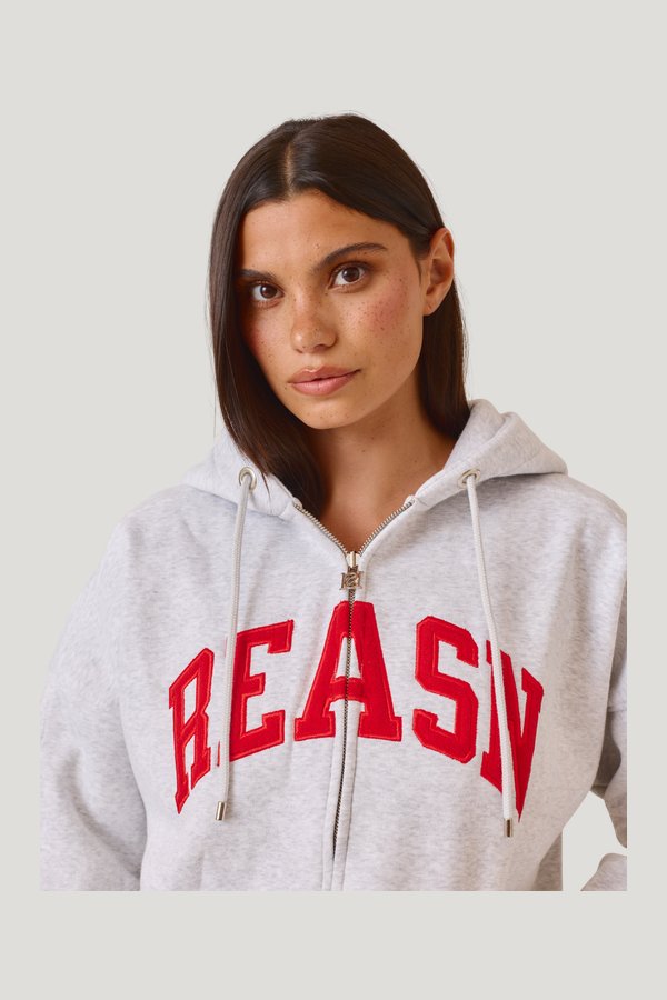 Zip Through Hoodie - Jalapeño — model side