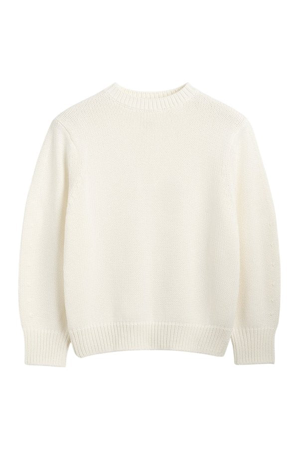 Oversized crew knit macadamia — packshot