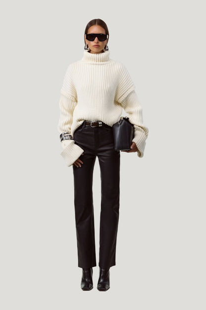 Oversized Ribbed Wool Sweater — carry 2