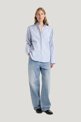 Oxford striped shirt — model front