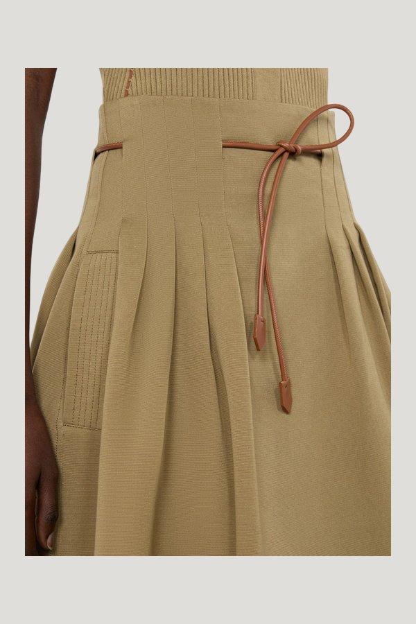 Pleated cotton Ottoman skirt — carry 3