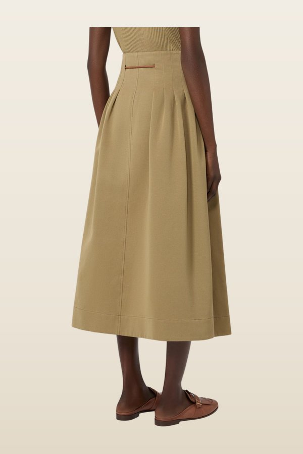 Pleated cotton Ottoman skirt — carry 4