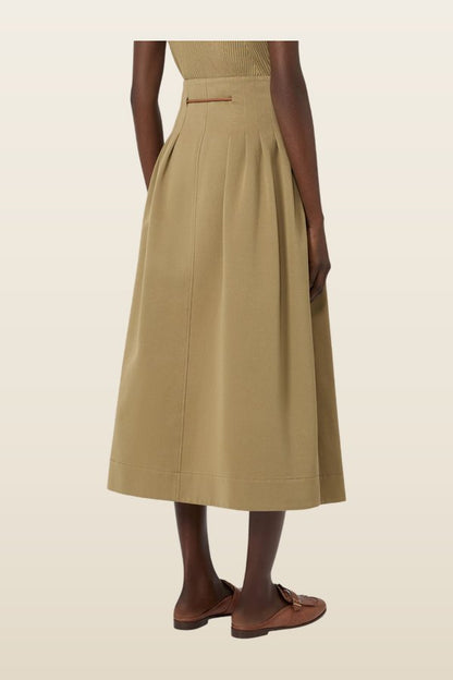 Pleated cotton Ottoman skirt — carry 4