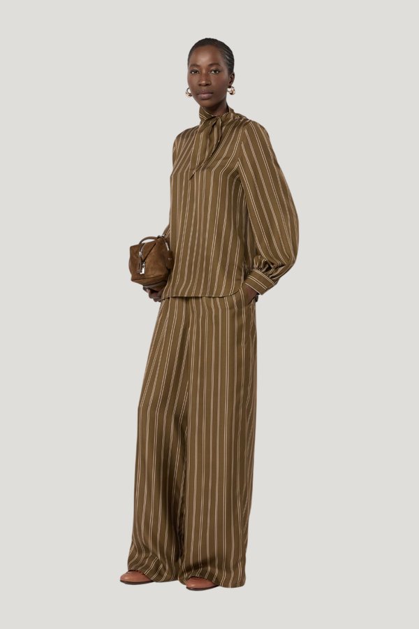 Stripe-print silk blouse — carry 2