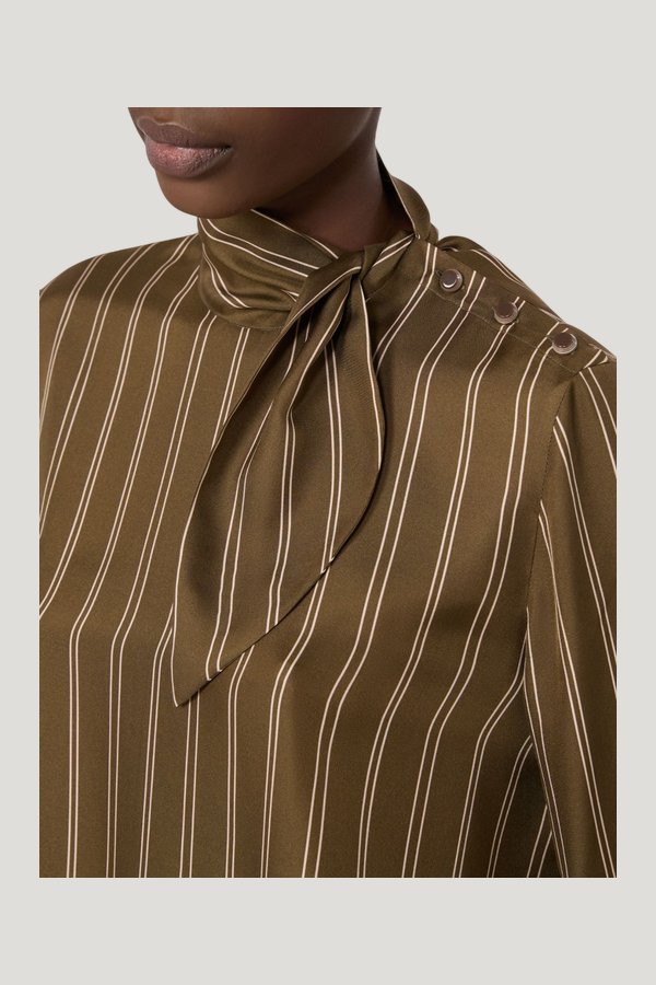 Stripe-print silk blouse — carry 3