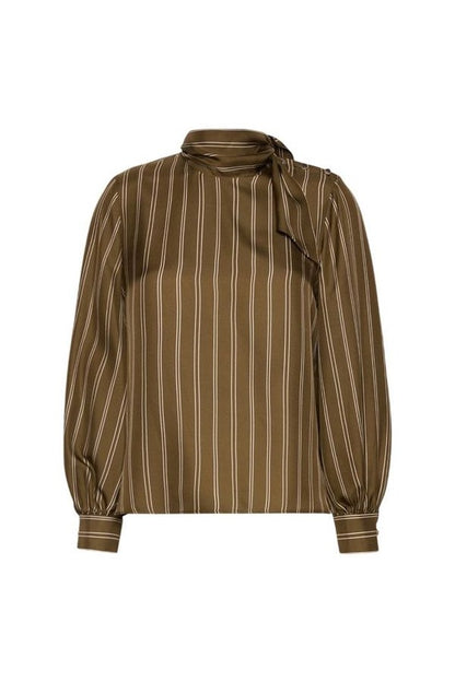 Stripe-print silk blouse — packshot