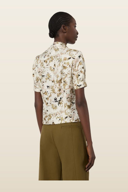 Printed silk twill shirt — carry 4
