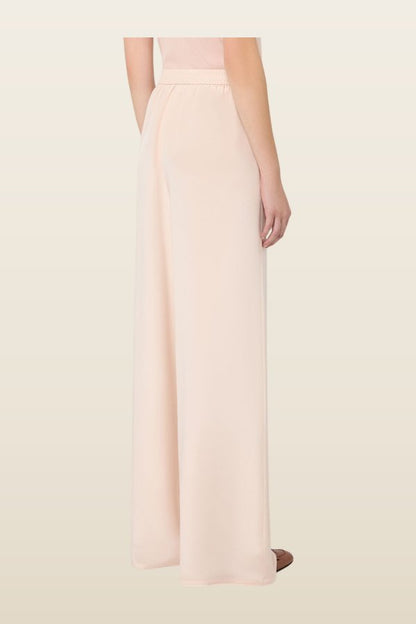 Relaxed-fit heavy silk trousers — model back