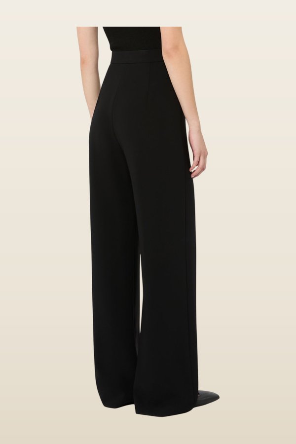 Cady wide-leg trousers — model back