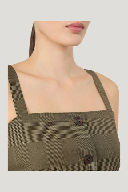 Glen plaid wool gilet — carry 3