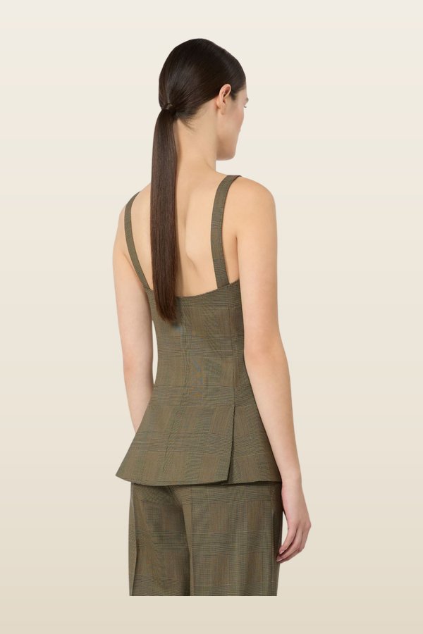 Glen plaid wool gilet — carry 4