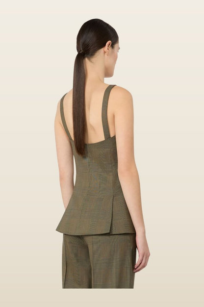 Glen plaid wool gilet — carry 4