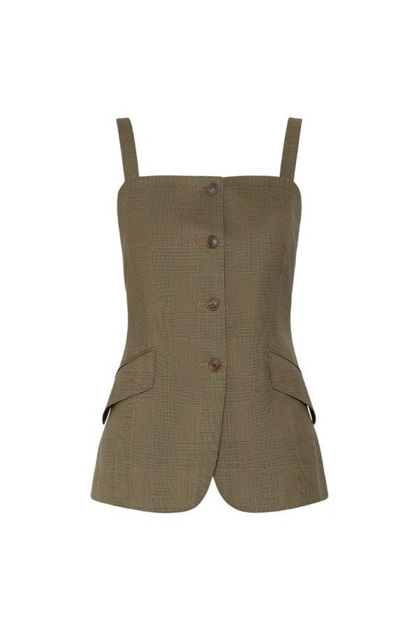 Glen plaid wool gilet — packshot