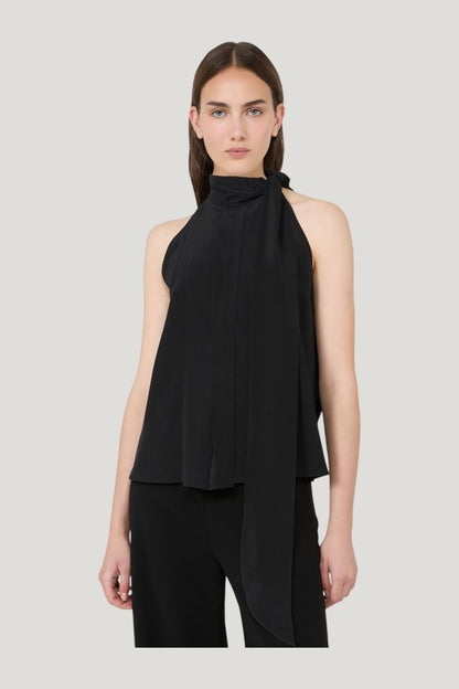 Sleeveless crepe de chine top — carry 3