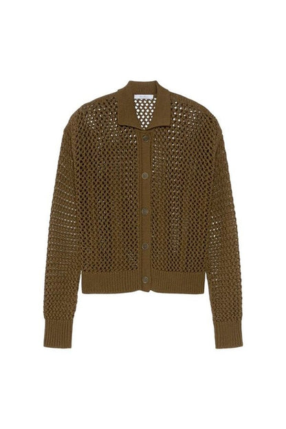 Cotton cordonnet cardigan — packshot