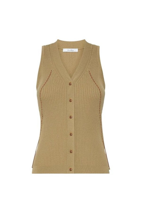 Cotton and viscose yarn gilet — packshot