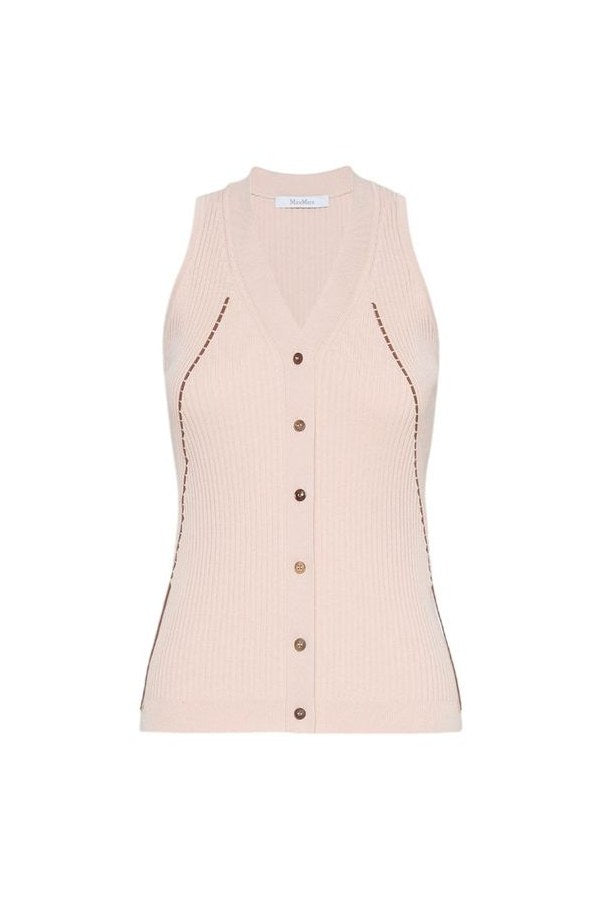 Cotton and viscose yarn gilet — packshot