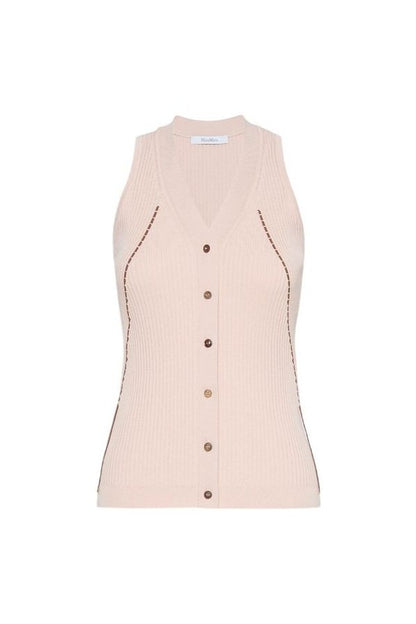 Cotton and viscose yarn gilet — packshot