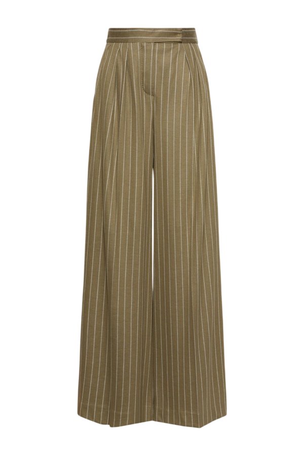 Pinstripe jersey trousers - KAKI — packshot
