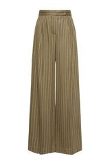 Pinstripe jersey trousers - KAKI — packshot