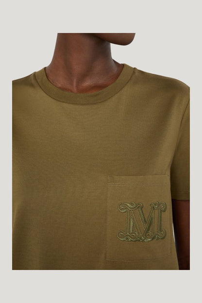 Cotton jersey T-shirt - KAKI — model side