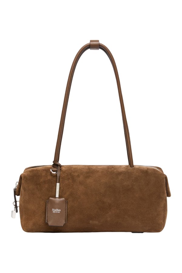 Horizontal Boston bag in split leather — packshot