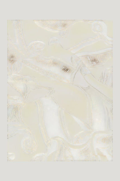 Printed silk twill oversized scarf — model side