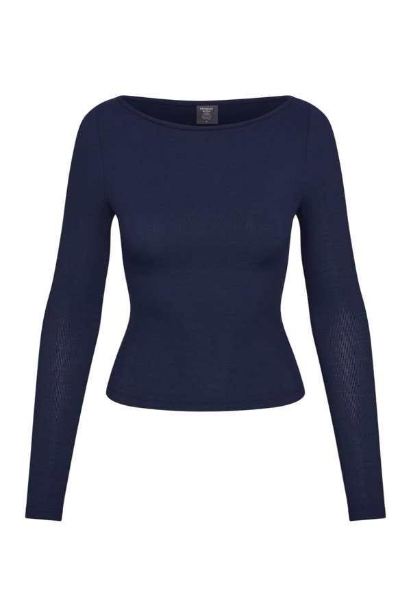Paddington Long Sleeve - Midnight Lightweight Rib — packshot