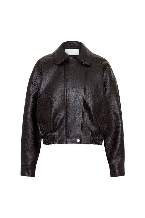 Paige Faux Leather Cropped Jacket — packshot