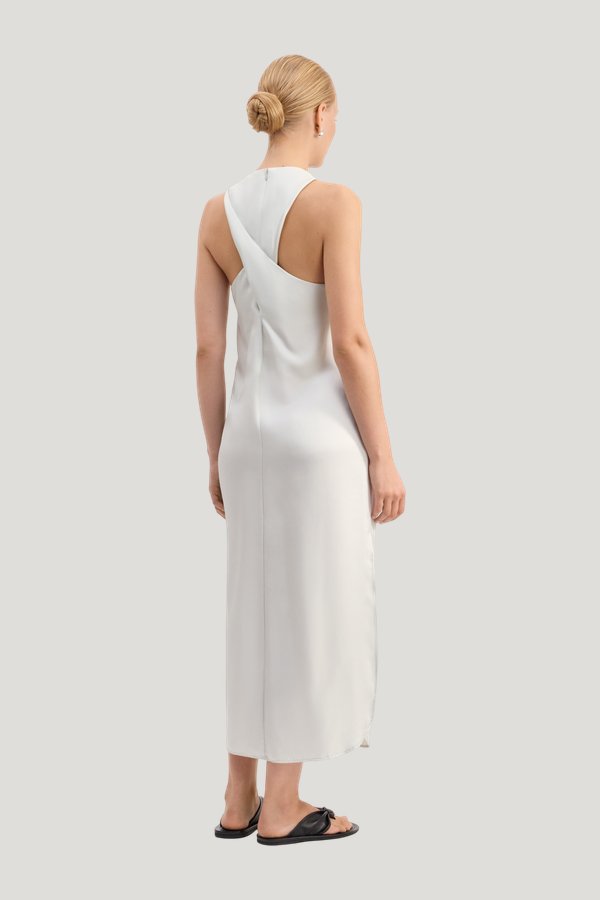 PALOMA Long silk dress — model front