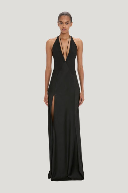 Panelled Cami Gown — model side