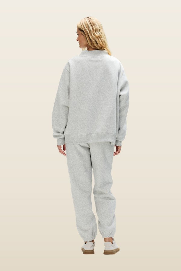 OG Varsity Mockneck - Classic Grey + Denim — model back