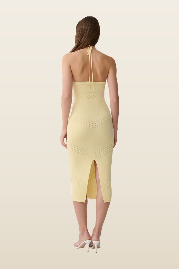 Penny Pointelle Midi Dress — model back