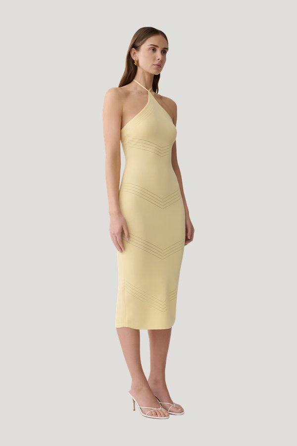 Penny Pointelle Midi Dress — model side