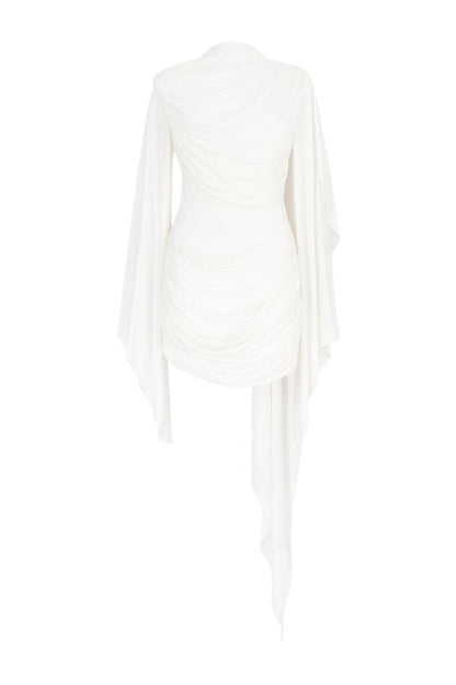 Perisa Mini Dress In Ivory Spandex Jersey — packshot