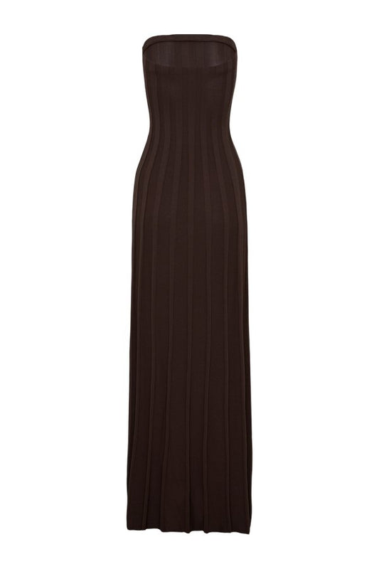 Pia Ribbed Strapless Maxi Dress — packshot
