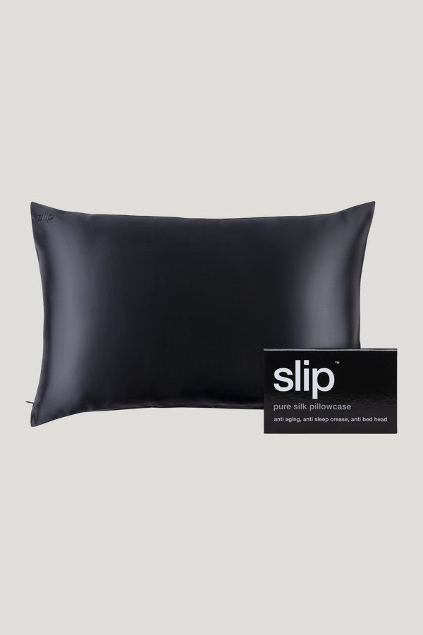 Black Queen Zippered Pillowcase — model front