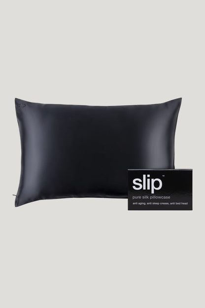 Black Queen Zippered Pillowcase — model front
