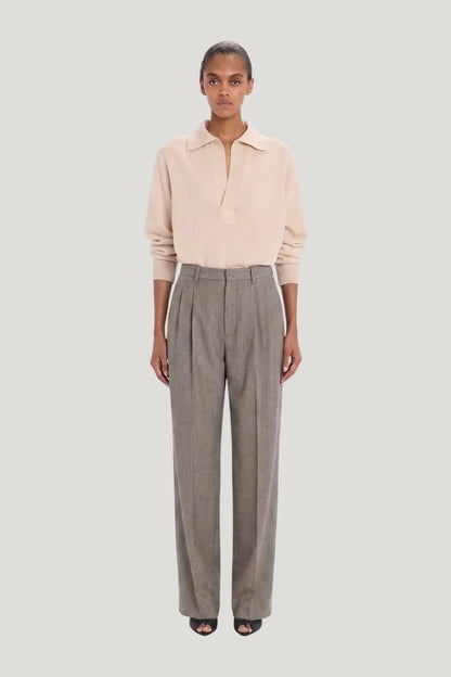 Pleated Trouser — model front