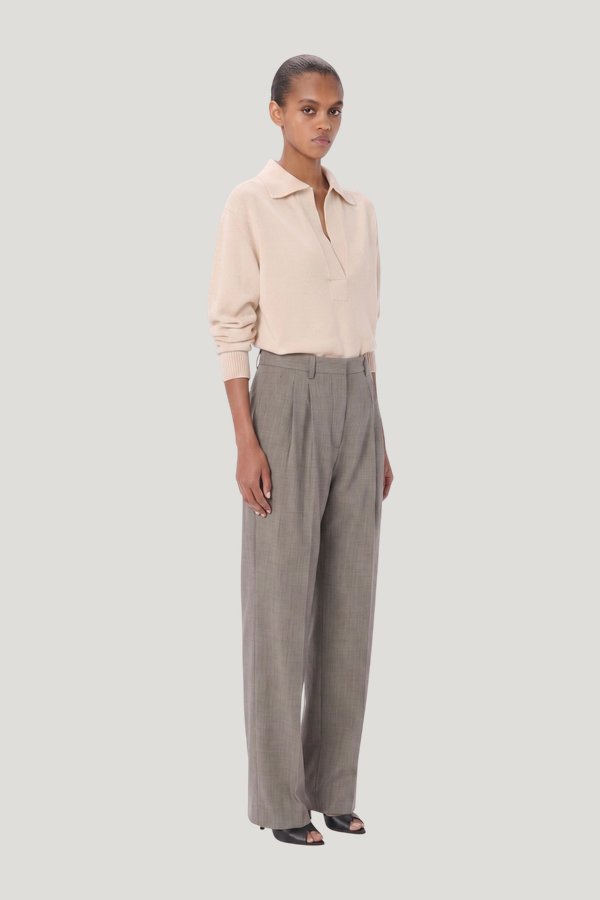 Pleated Trouser — model side