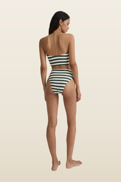 Poppy Bikini Bottom - Forest Stripe (Embodee™) — model back