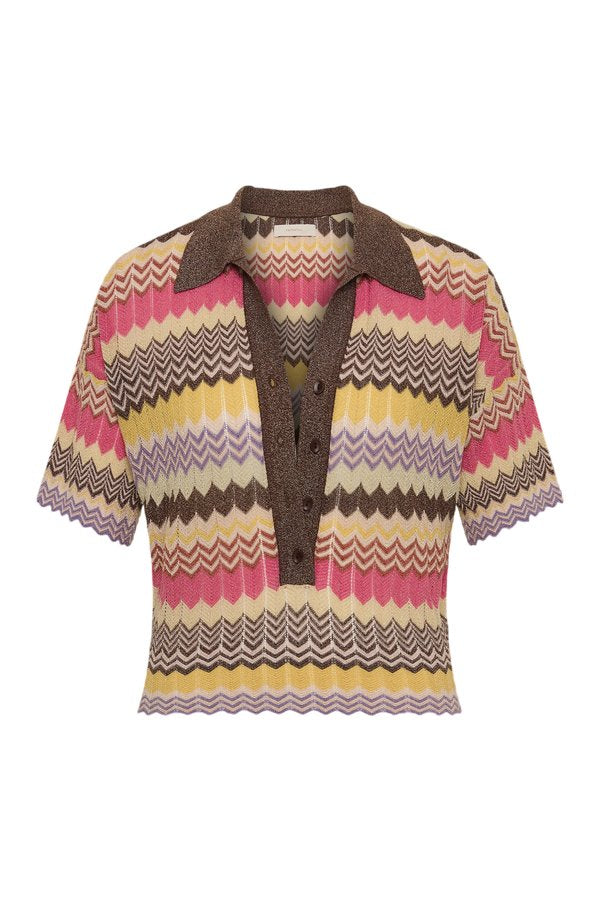Raya Polo Top Perla Stripe — packshot