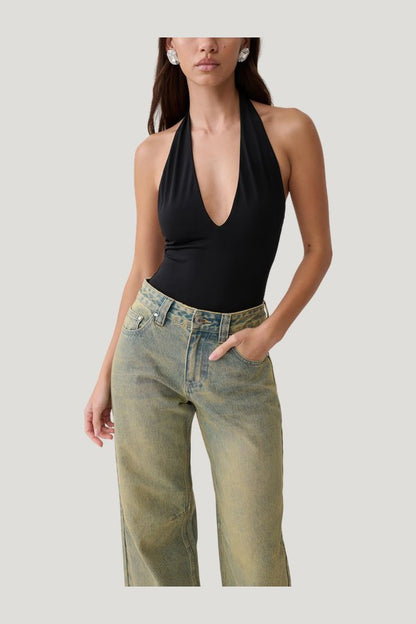 Rebekah Slinky Halter Bodysuit — carry 3