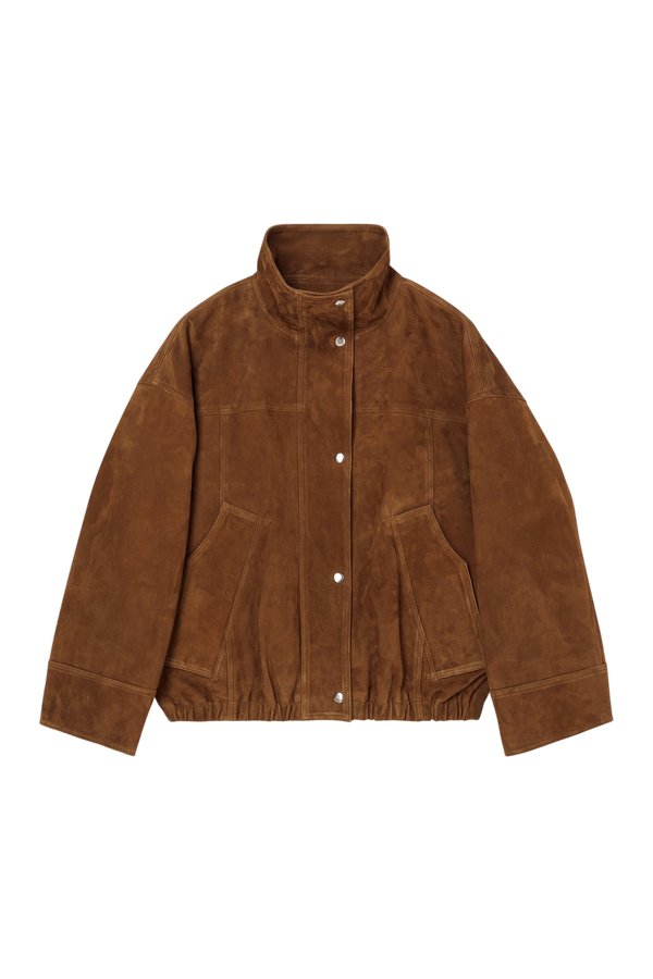 Reinvented suede jacket | cognac — packshot