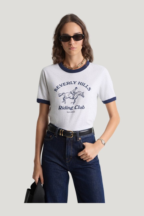 BH Riding Club Ringer Tee — model front