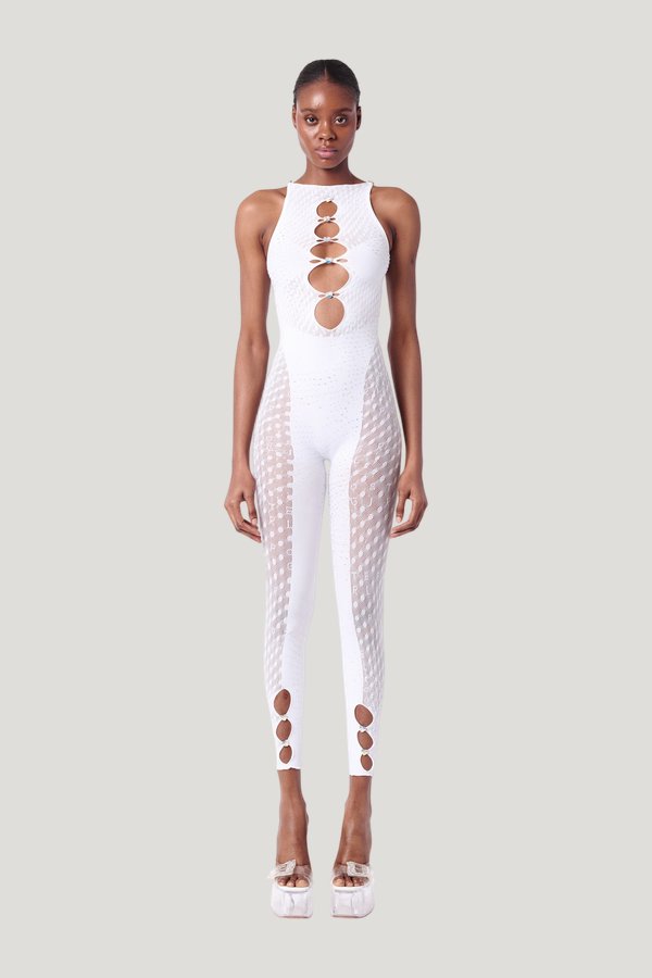 Rhinestoned Janice Jumpsuit Optic — carry 2