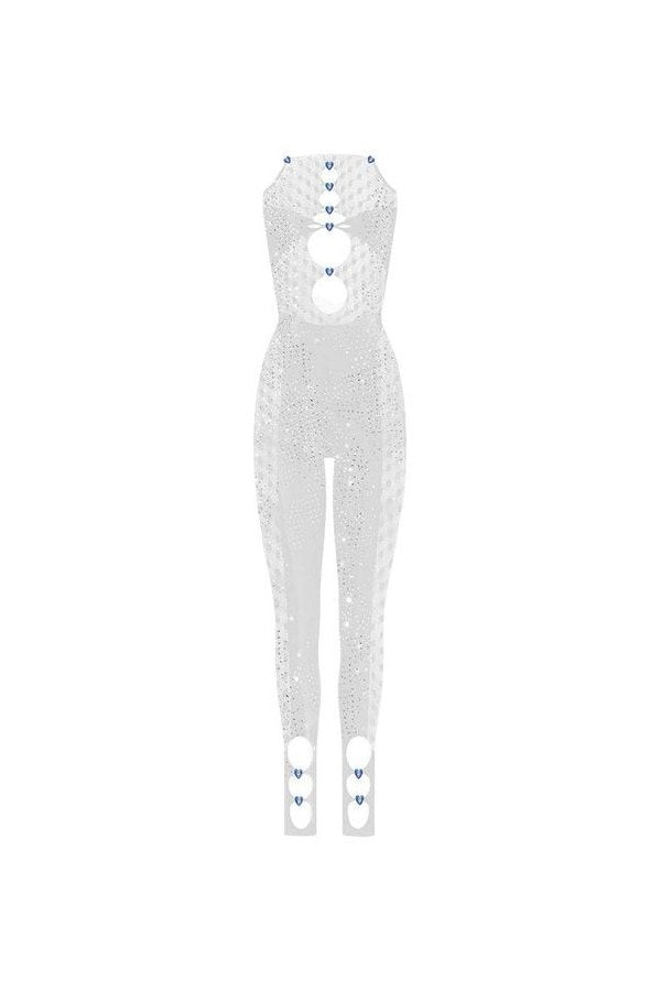 Rhinestoned Janice Jumpsuit Optic — packshot
