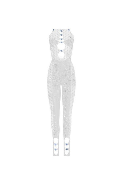 Rhinestoned Janice Jumpsuit Optic — packshot