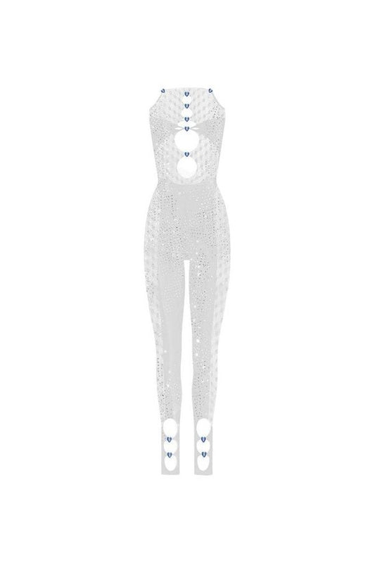 Rhinestoned Janice Jumpsuit Optic — packshot